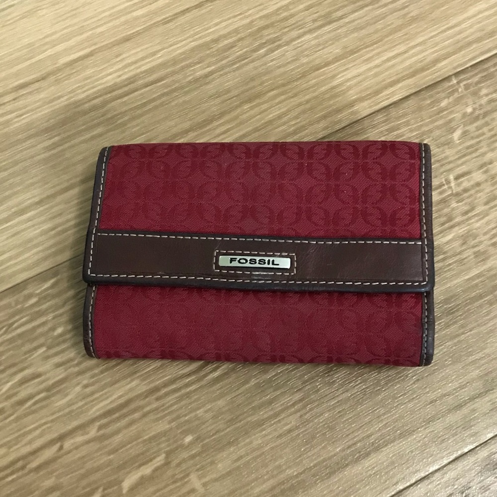 Red Fossil Wallet